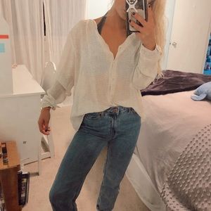 H&M spotted button up blouse!!!
